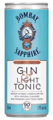 Bombay Sapphire - Lite Gin & Tonic (4 pack 355ml cans) (4 pack 355ml cans)