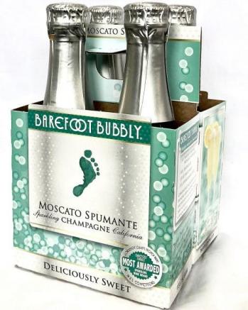 Barefoot - Bubbly Moscato Spumante NV (4 pack 187ml) (4 pack 187ml)